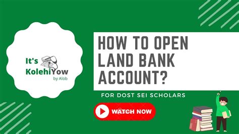 How to open a Land Bank account for DOST.
